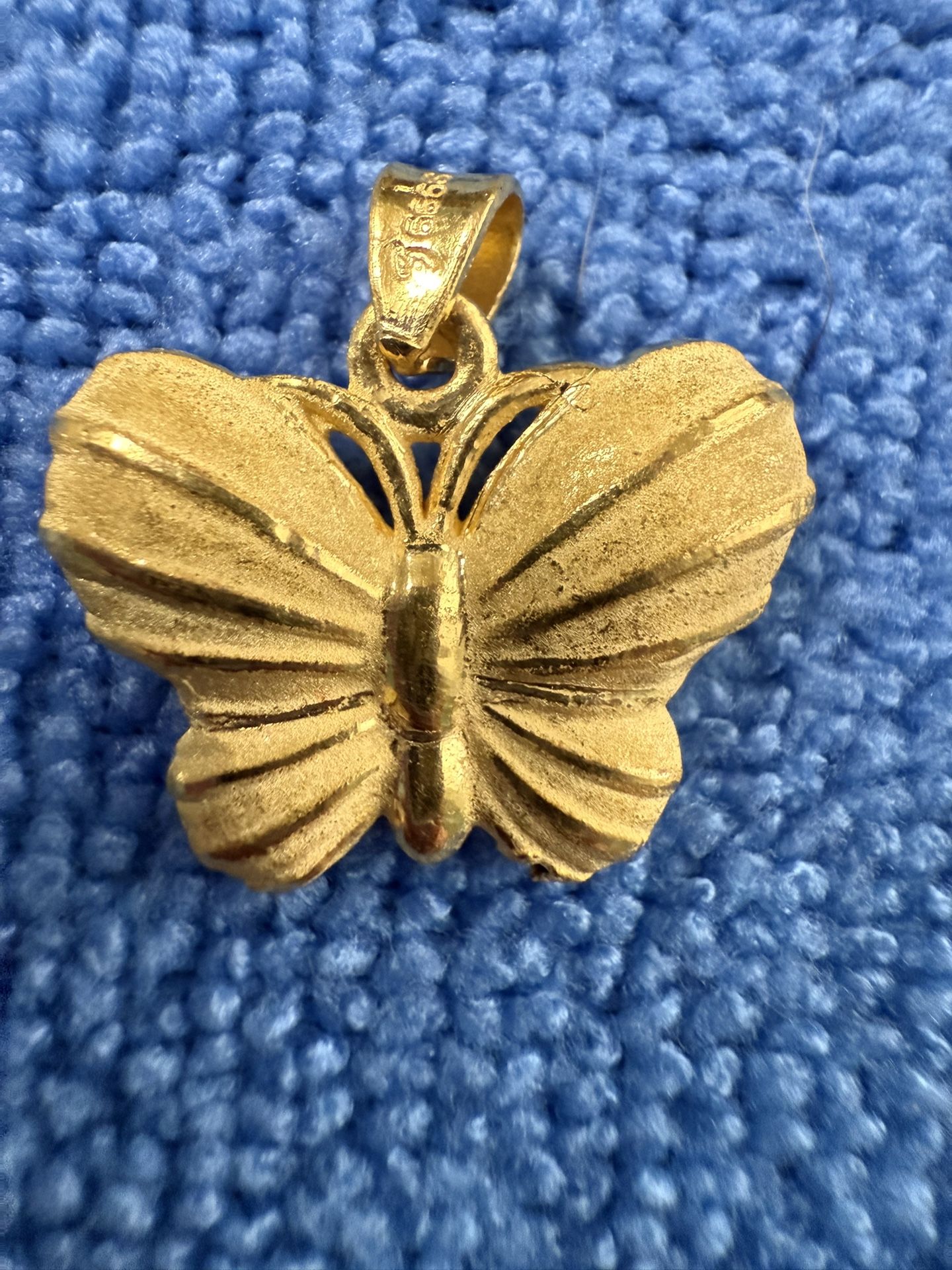 24 Karat Butterfly Pendant, Stunning!