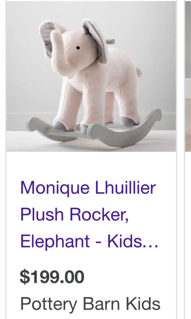 Pottery Barn Kids Pink Rocking Horse (elephant)