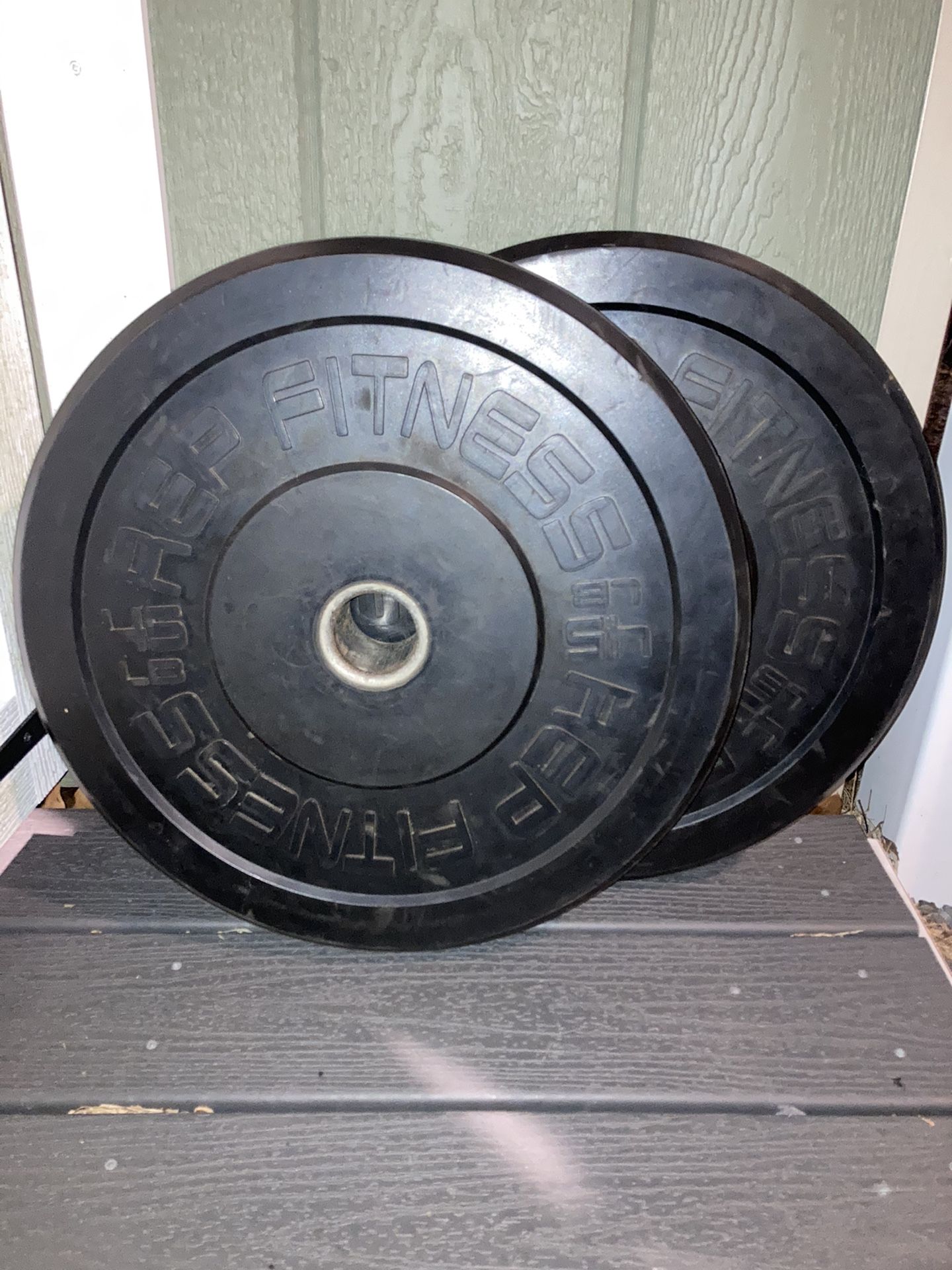 Pair Of 45 Lb Rep Fitness Olympic Bumper Weight Plates