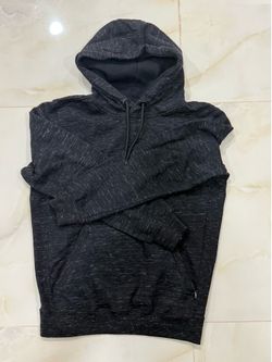 CSG Men dark gray and white heathered pullover hoodie with a front pouch pocket