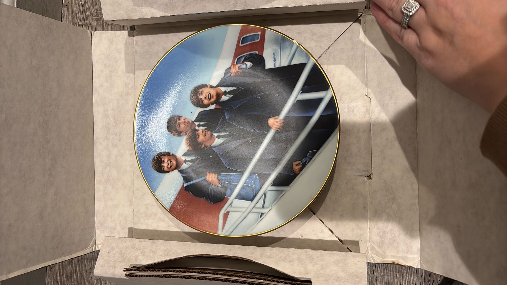 The Beatles "Hello America" commemorative collector plate