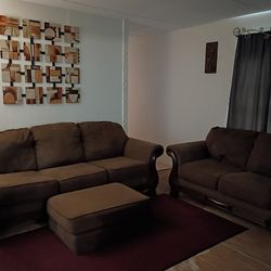 Couch , Love Seat And Ottoman Ashley Furniture