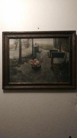 Flower girl in Holland 1887