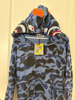 Blue camo bape hoodie men’s small