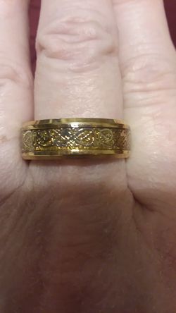 Size 12 1/2 Beautiful Yellow Gold Filled WEDDING BAND