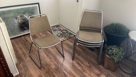 Vintage mid-century stackable chairs