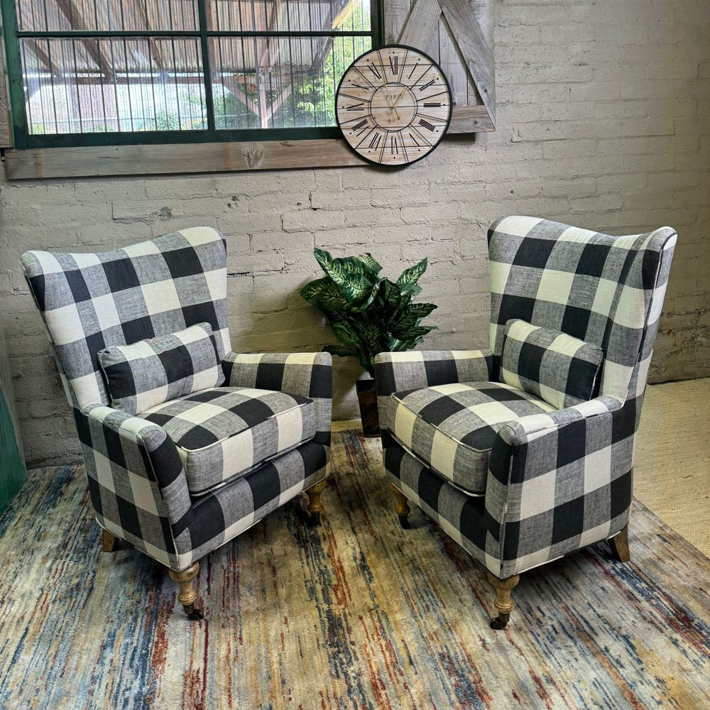 Arhaus Wingback Chair Set X2 (Delivery Available)
