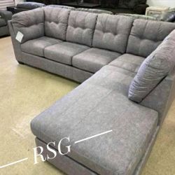 L Shape Sleeper Sectional With Chaise  Color Options 💛No Needed Credit Check 💛 $39 Down Payment with Financing1859