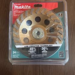 Makita 7” Diamond Cup Wheel For  Concrete Surfacing.