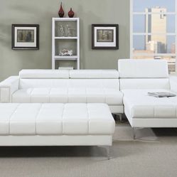 Sectional Sofa Set With Ottoman