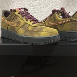 Nike Air Force 1 Boucle QS Desert Moss Fierce Pink Men Size 12  