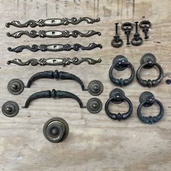 Antique brass drawer knobs