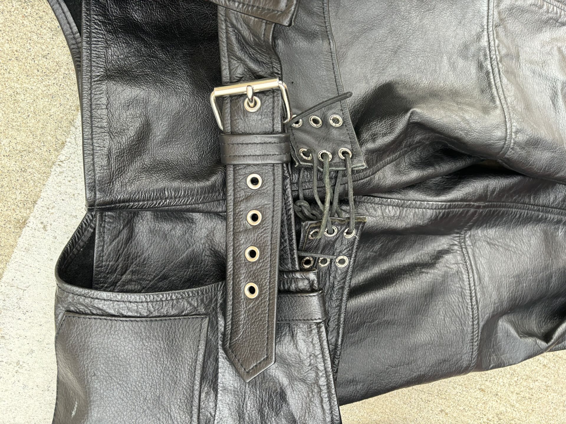 Black Motorcycle Leather Chaos Size Med