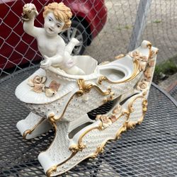 Antique angel Porcelain Floral 