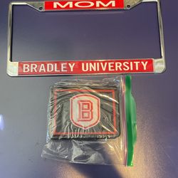 Bradley University plate frame and hitch cover