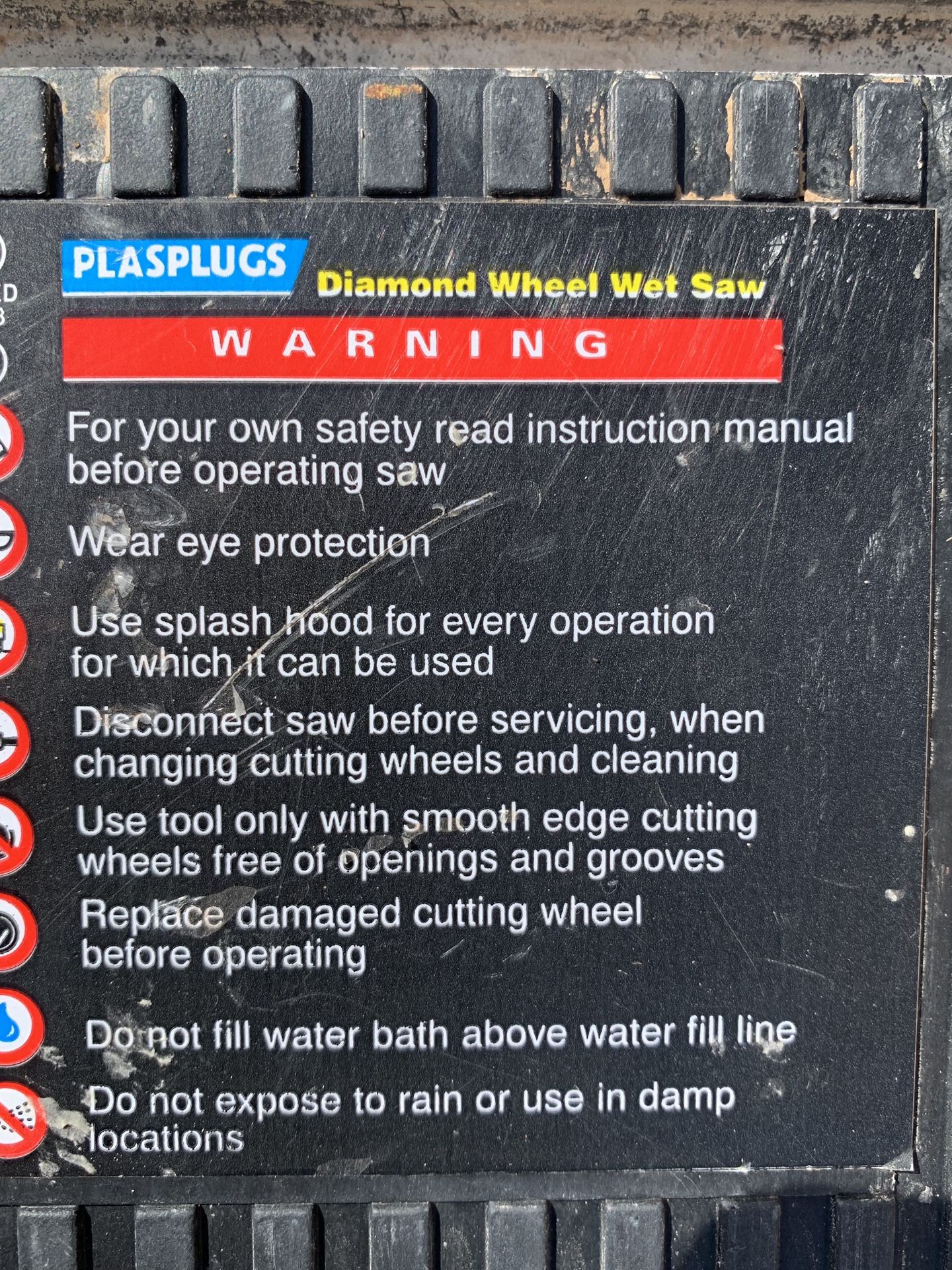 Plasplugs Diamond Wet Wheel Tile Cutter Compact Plus Dww100 for Sale in