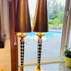 Two MacKenzie-Childs Inspired Buffet Lamps