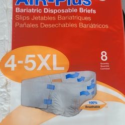 Brand New Tranquility AIR-Plus Bariatric Disposable Briefs