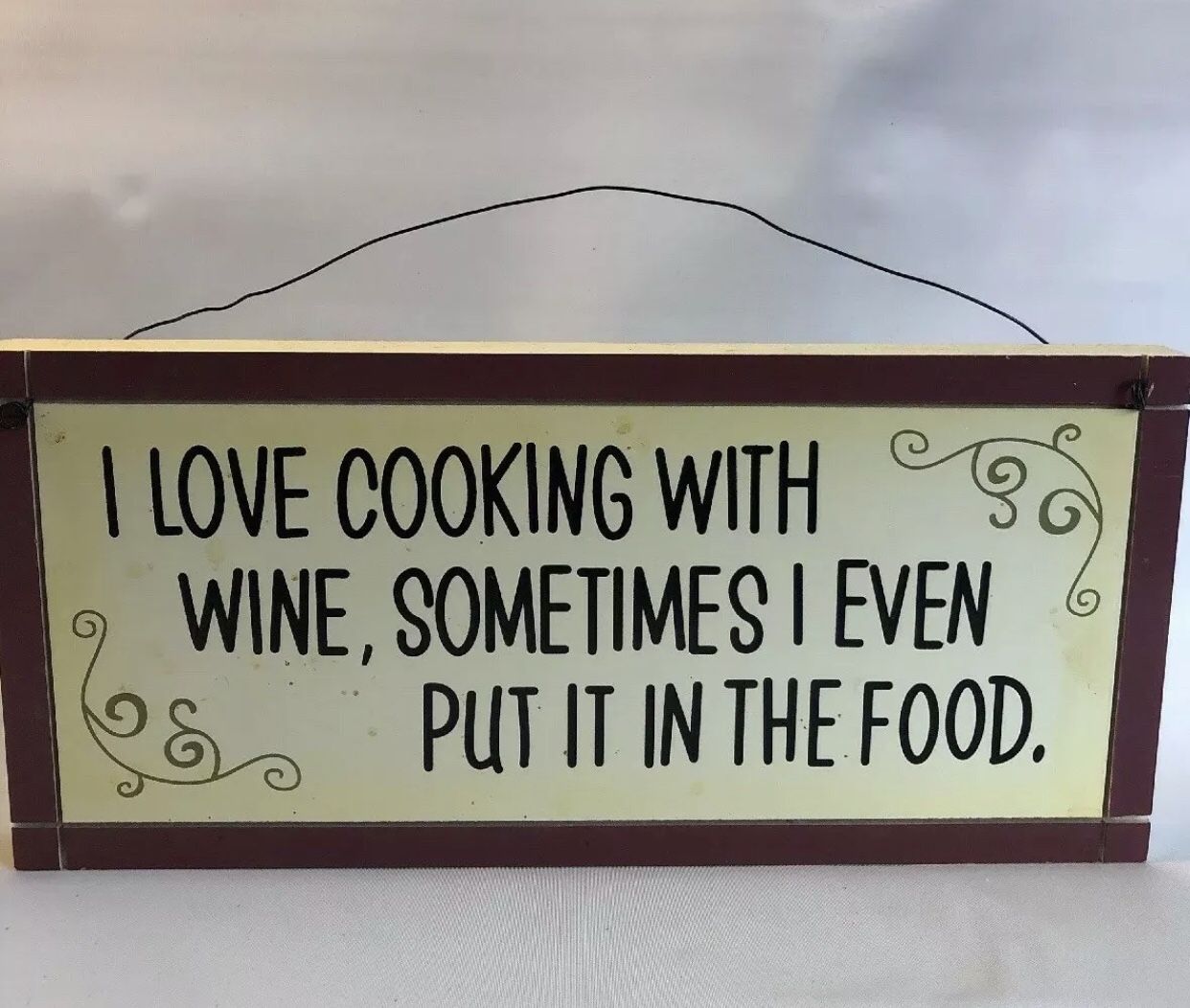 Cooking with Wine Kitchen Sign