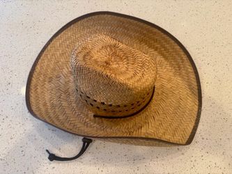 Straw Cowboy Hat with Chin Cord
