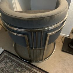 Gray Velvet Accent Chair 