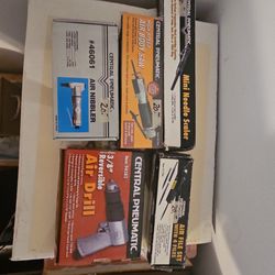 Pneumatic Air Tools - Body Saw, nibbler, File, Drill, and needler