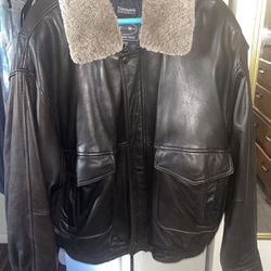 Thinsulate Leather Bomber Jacket