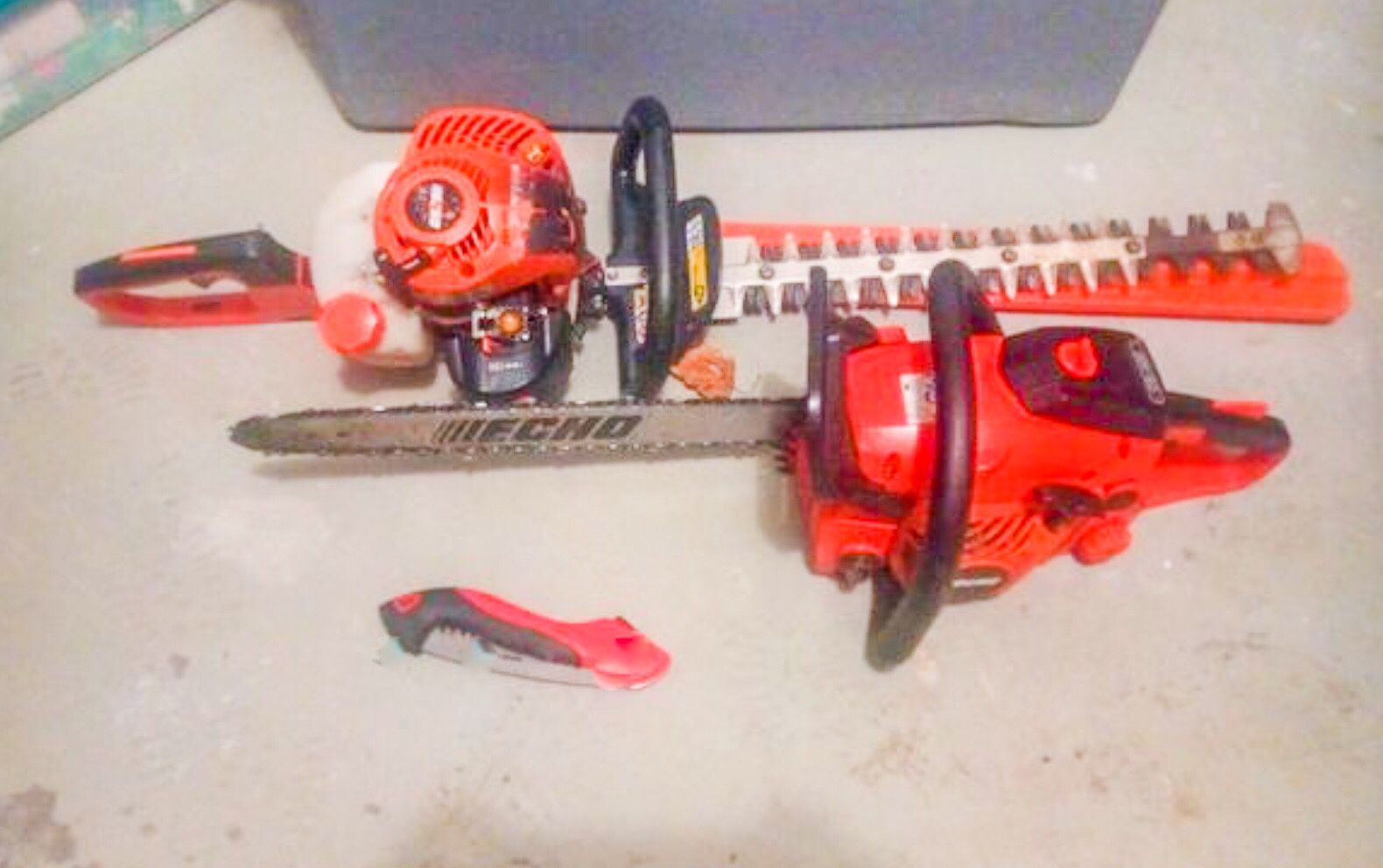 Echo Trimmers and Chainsaw