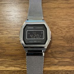 Casio Vintage Style Watch 38mm Pearl Dial A1000M-1BEF