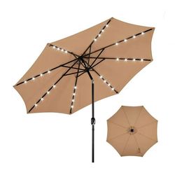 10 ft outdoor patio umbrella with LED lights - NEW