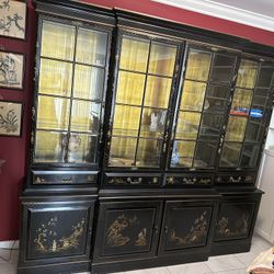 Vintage Oriental China Cabinet