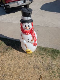 Vintage molded snowman