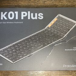 ProtoArc XK01 Plus Backlit Foldable Folding Full Size Bluetooth Travel Keyboard