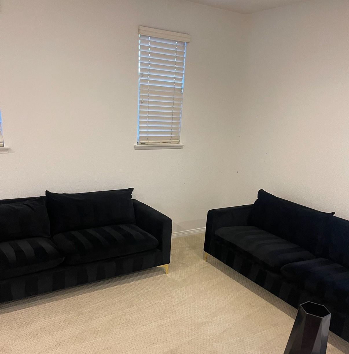 Black & Gold Couches 