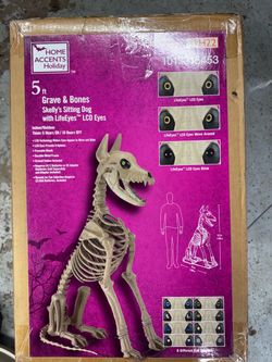 5ft. Skelly’s Sitting Dog New In Box