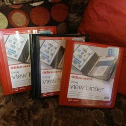 New  1" D-Ring View BINDERS W/ 5 TABS $8 EACH