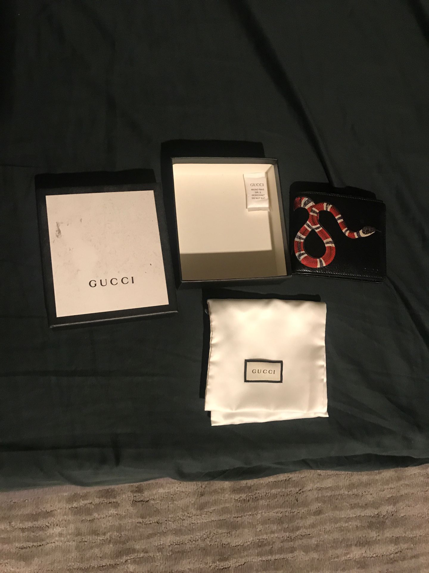 Gucci leather snake wallet