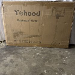 Yohood 33" Portable Basketball Hoop Outdoor Adjustable, 4.82-8.53FT, Kid Basketball Hoop Goal System with Shatterproof PC Backboard for Kids Youth and