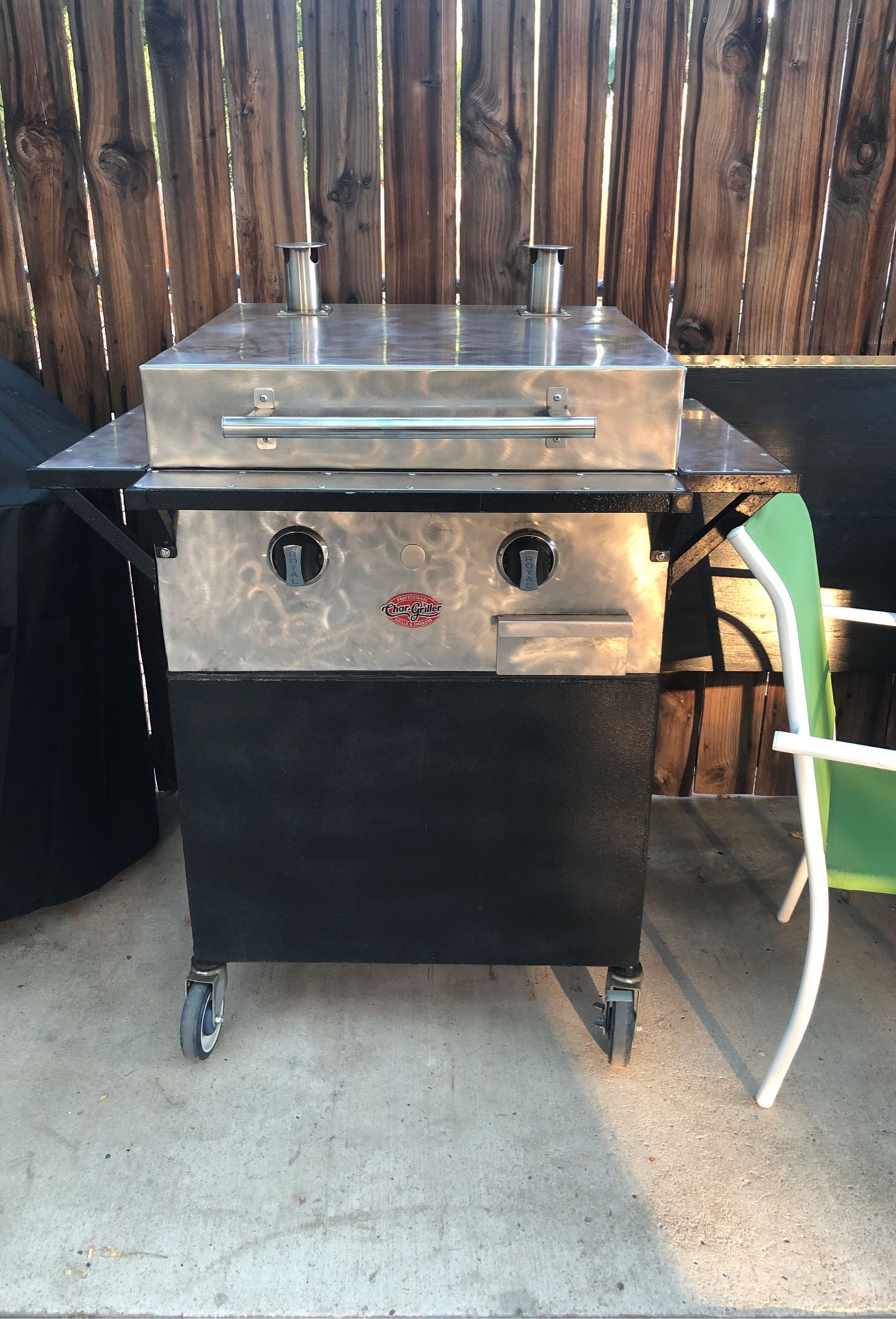 Custom made flat grill propane Stainless Steel