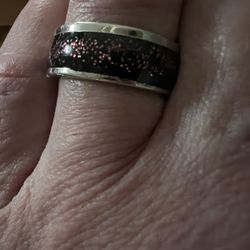 Sterling Silver & Burgundy Ring