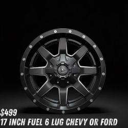 Fuel 17" 6 Lug Chevy And Ford $499 All 4 Wheels 