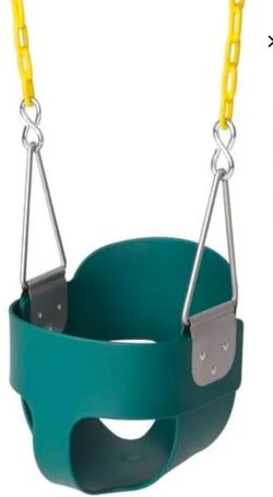 OCHINE SWING SET STUFF HIGHBACK FULL BUCKET SEAT GREEN  DIMENSIONS 13.5" X 13.5" X 11.5"