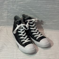 Women’s Size 6 Converse Chuck Taylor All Star 2019 Mission-V Leather High Top ‘Black White’ - OBO 
