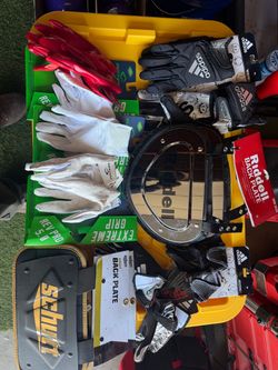 Football gloves and back plates