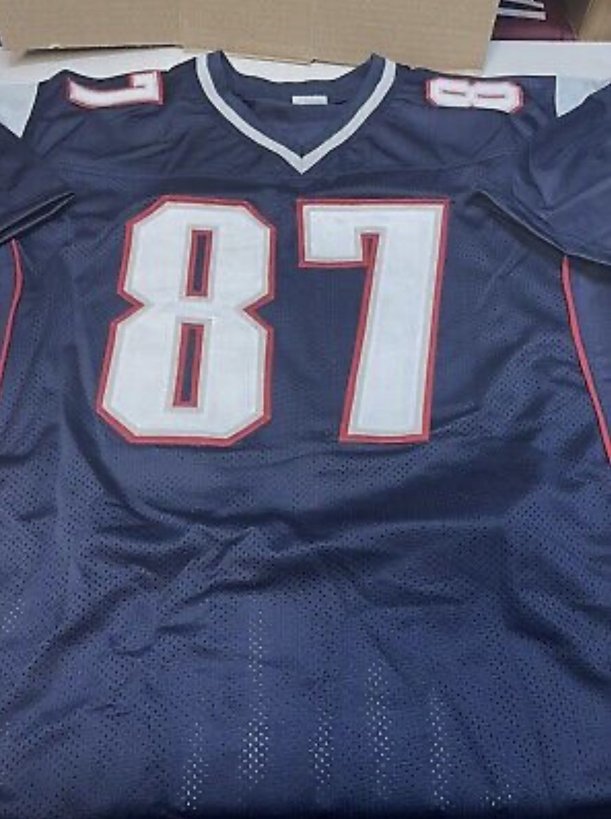 Rob Gronkowski Autographed New England Patriots (Blue #87) Custom