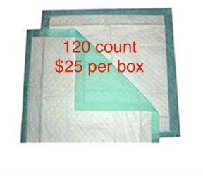 Green pee pads 5 boxes available in Weslaco $25 per box