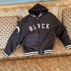 Black Scale Men’s GRAND SLAM hooded varsity jacket