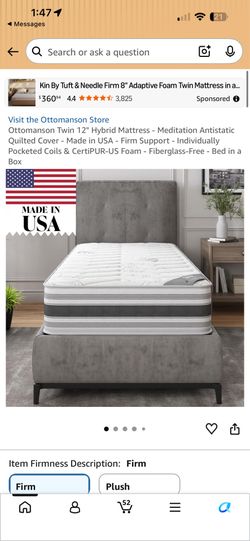 Twin mattress AND metal frame $100 obo