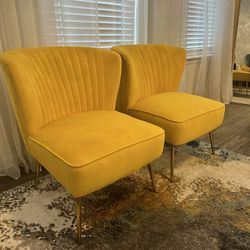 Yellow Accent Chairs (2)