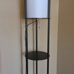 Two Standing Lights with Shelves
